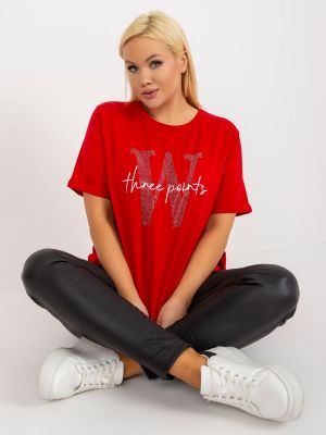 Bluzka oversize z kieszeniami Fashionhunters czerwona