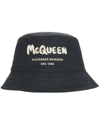 Nylonowy kapelusz Alexander Mcqueen czarny