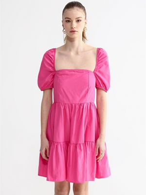 Платье с воротником с коротким рукавом AÉropostale розовое