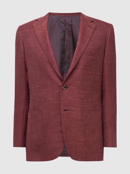Шелковый шерстяной пиджак Brioni бордовый