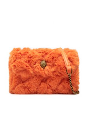 Listová kabelka s kožušinou Kurt Geiger oranžová