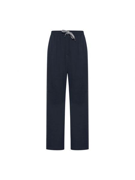 Szerokie spodnie Brunello Cucinelli niebieskie