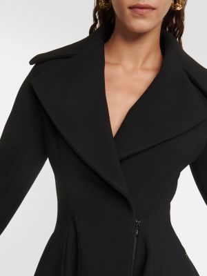 Vlnený kabát Alaã¯a čierna