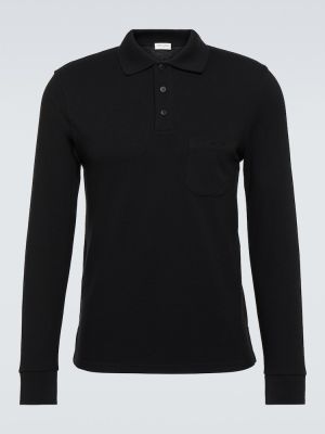 Poloshirt aus baumwoll Saint Laurent schwarz