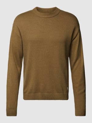 Dzianinowy sweter Jack & Jones brązowy