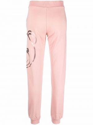 Pantalones con estampado Moschino rosa