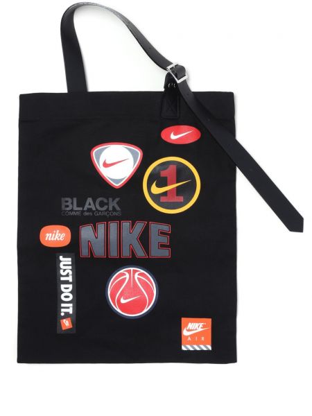 Shopper soma ar apdruku Black Comme Des Garçons melns