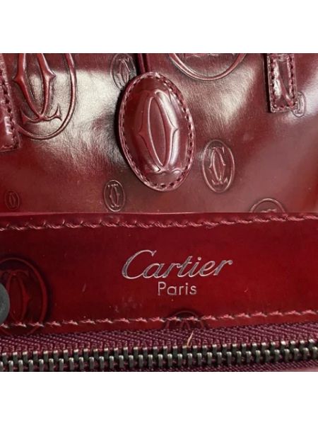 Bolsa de hombro de cuero retro Cartier Vintage