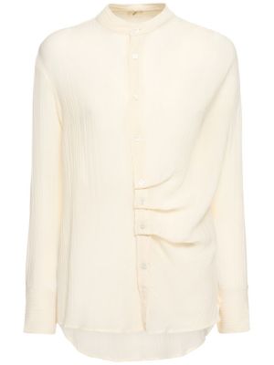 Bavlněná hedvábná košile Bite Studios bílá