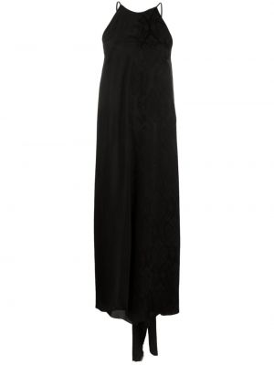 Drapované žakárové midi šaty Uma Wang černé