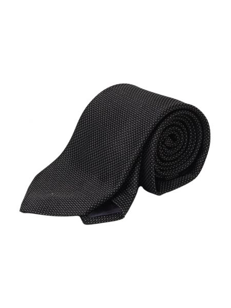 Czarny jedwabny krawat Tagliatore