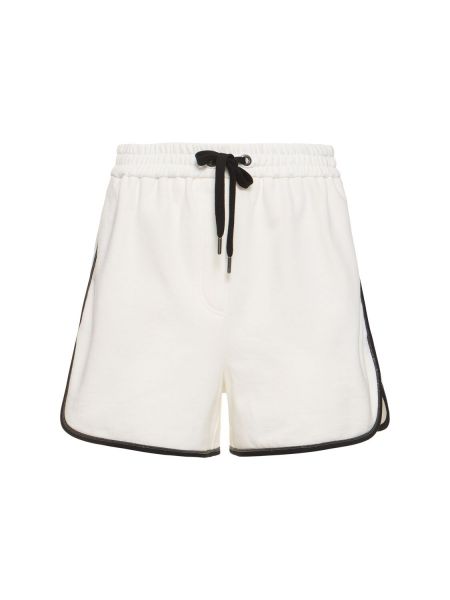 Shorts en coton en jersey Brunello Cucinelli blanc