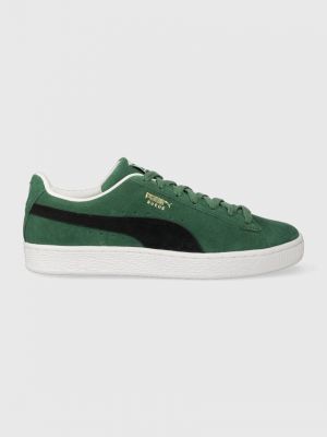 Зелені замшеві кросівки Puma Suede
