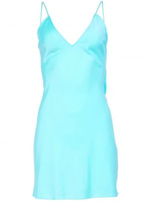 Вечерна рокля с кристали Fleur Du Mal синьо
