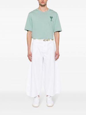 Kalhoty s výšivkou relaxed fit Société Anonyme bílé