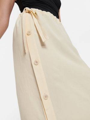 Falda larga de lino Totême blanco