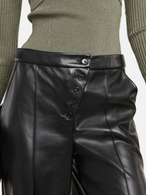 Voľné kožené nohavice z ekologickej kože Simkhai čierna