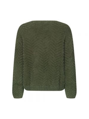 Sweter z dekoltem w serek Modström zielony