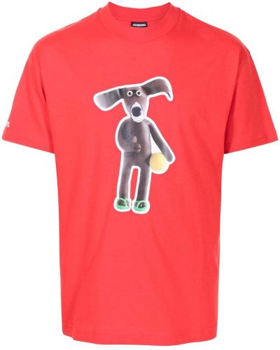 Camiseta con estampado Jacquemus rojo
