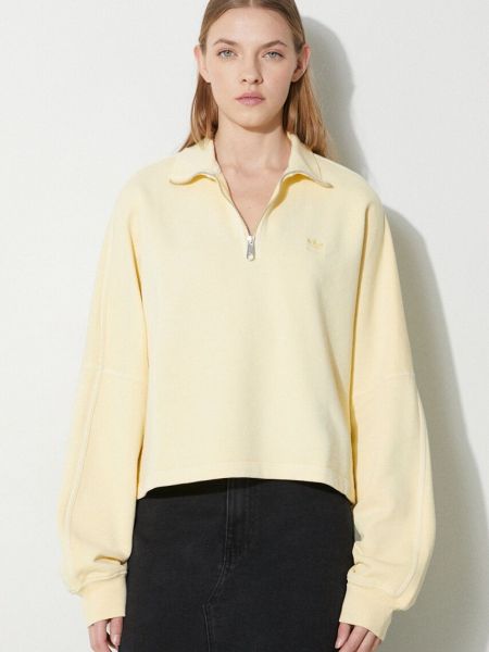 Bluza bawełniana Adidas Originals żółta