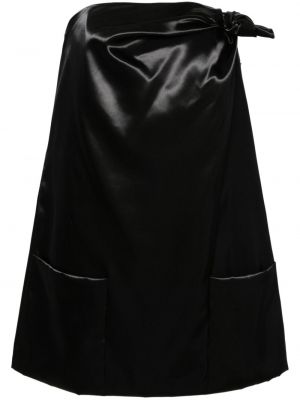 Saténové koktejlové šaty Louisa Ballou černé