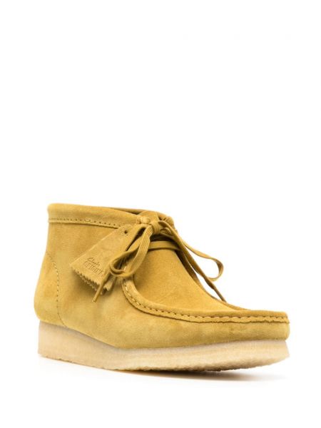 Zomšinės auliniai batai Clarks geltona