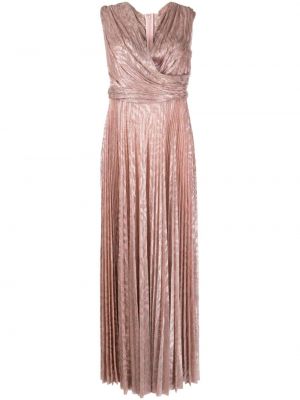Πλισέ μάξι φόρεμα Talbot Runhof ροζ