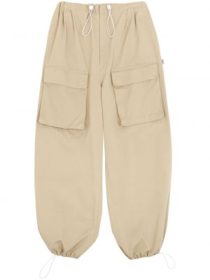 Pantalon cargo en coton large Mm6 Maison Margiela beige