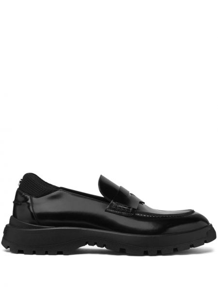 Δερμάτινα loafers Versace μαύρο