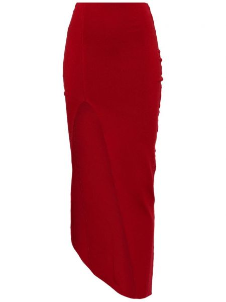 Asimetrična uska suknja Rick Owens crvena