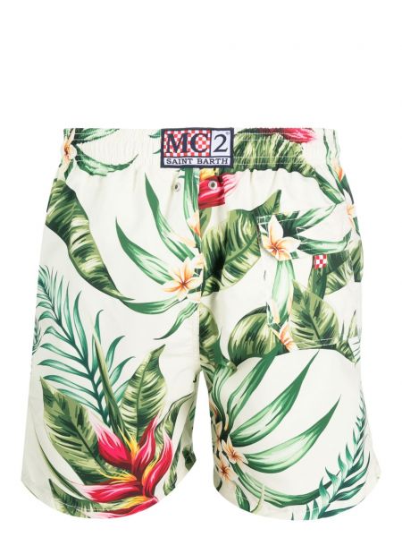 Geblümte shorts mit print Mc2 Saint Barth grün