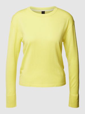 Dzianinowy sweter Marc Cain żółty