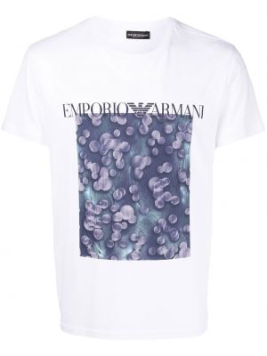 Abstrakt mönster t-shirt Emporio Armani vit