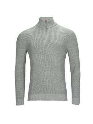 Cipzáras pulóver Esprit szürke