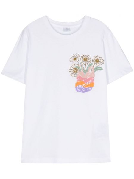 T-shirt aus baumwoll mit print Ps Paul Smith weiß