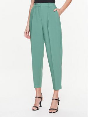 Bavlnené priliehavé nohavice Bruuns Bazaar zelená