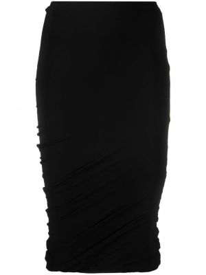 Midi sukně s vysokým pasem Isabel Marant - černá