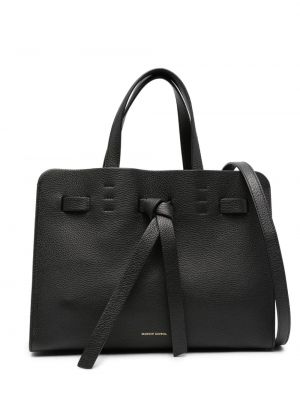 Δερμάτινη τσάντα shopper Mansur Gavriel μαύρο
