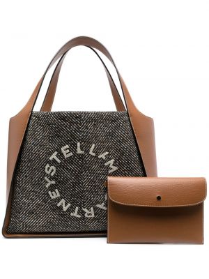 Shopper handtasche mit fischgrätmuster Stella Mccartney