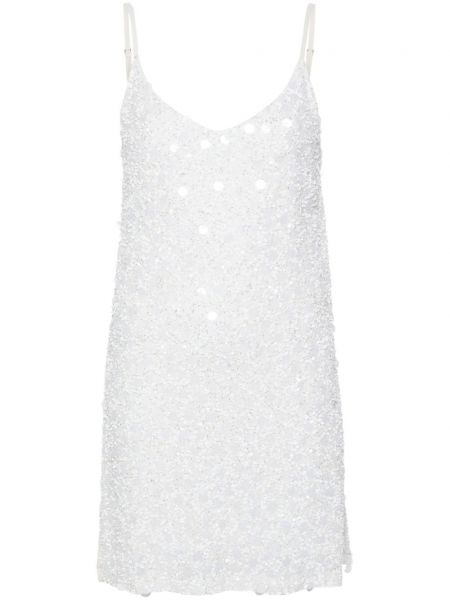 Μini φόρεμα με παγιέτες P.a.r.o.s.h. λευκό