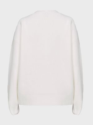 Шерстяной пуловер Calvin Klein белый