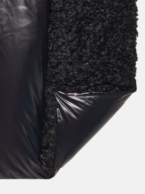 Sciarpa di nylon felpato di piuma Moncler nero