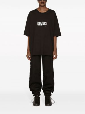 Kokvilnas t-krekls ar apdruku Dolce & Gabbana Dg Vibe melns