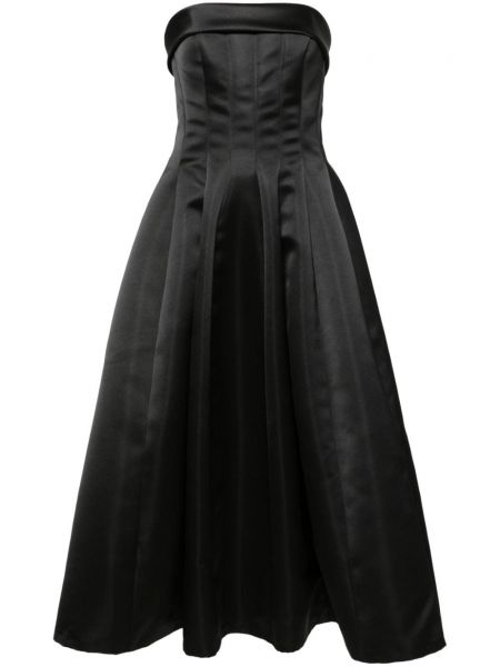 Πλισέ μίντι φόρεμα Philosophy Di Lorenzo Serafini μαύρο