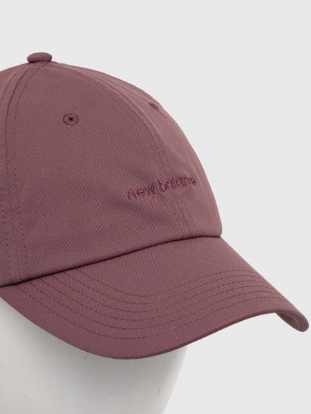 Однотонна кепка New Balance фіолетова
