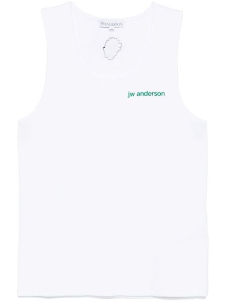 Tanktop med broderier Jw Anderson hvid