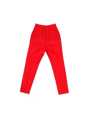 Jedwabne spodnie Dolce & Gabbana Pre-owned czerwone