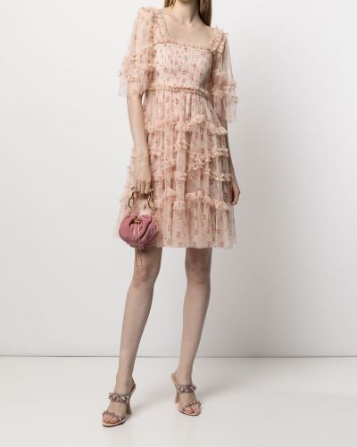 Mini vestido Needle & Thread rosa