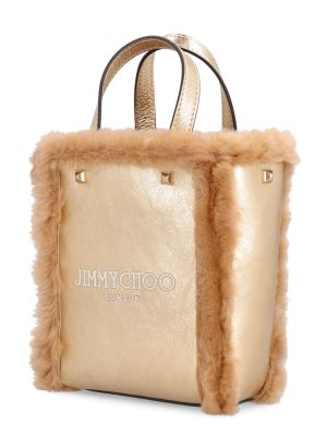 Nákupná taška Jimmy Choo zlatá