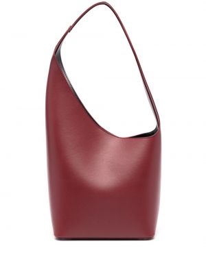 Асиметрични кожени шопинг чанта Aesther Ekme червено
